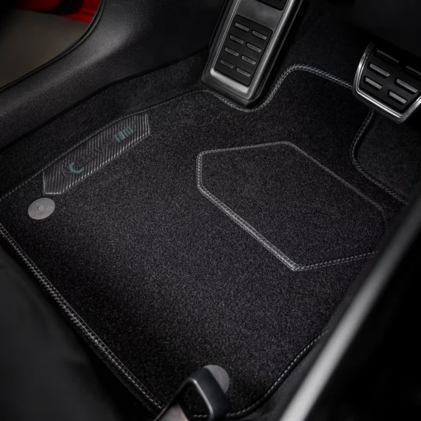 MOTOS CarbonBlack™ Velours Autoteppiche für Fiat 500e 2015-2020