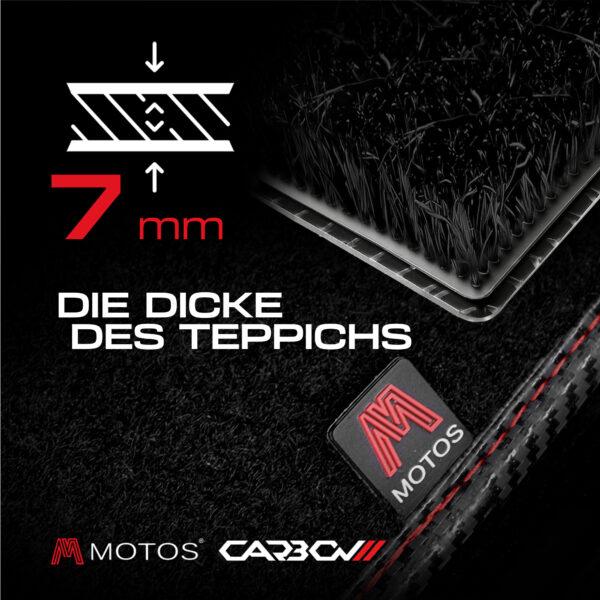 MOTOS Carbon™ Velours Autoteppiche für Toyota RAV4 IV 2013-2018